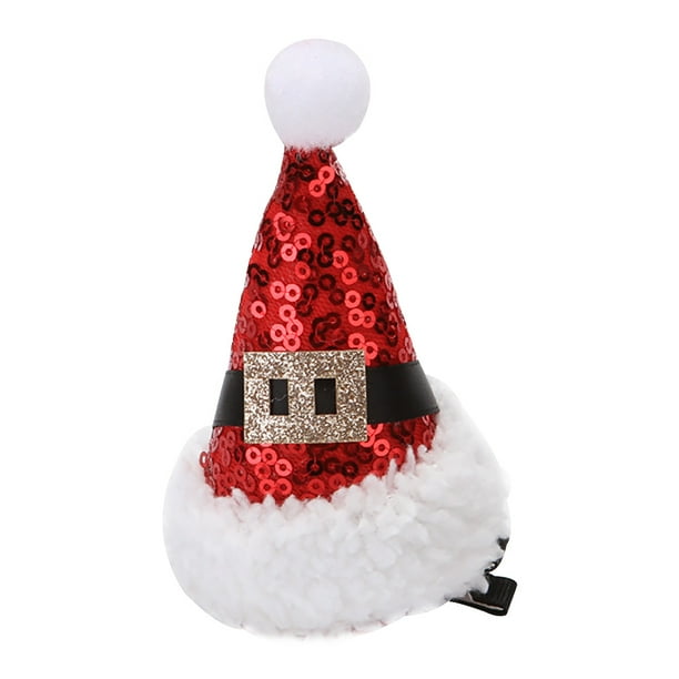Details about / New Party Christmas Hat Girl Barrettes Hair dress Kids Baby Women Head Hair Clip